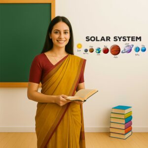 Solar System Educational Wall Sticker for Classroom & Kids Room