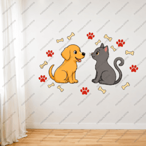 Dog and Cat Wall Sticker
