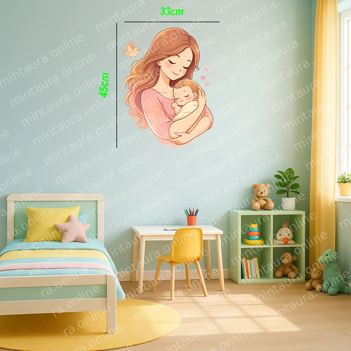 Mother and Baby Wall Sticker for Kids Room - Image 2